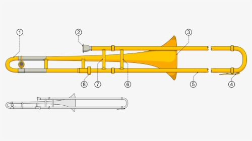 Diagram Of A Trombone, HD Png Download, Free Download