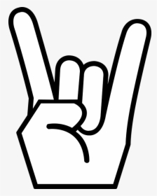 Rock N Roll Sign Hand - Rock And Roll Clip Art, HD Png Download, Free Download