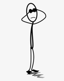 Stick Figure Crying - Stickman Png, Transparent Png, Free Download