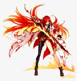 Flame Lord Alternateright - Elesis Flame Lord Fanart, HD Png Download, Free Download