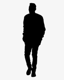 And White,sleeve - Silhouette Of Man Png, Transparent Png, Free Download