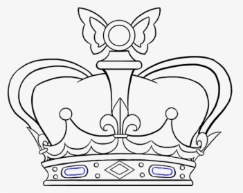 How To Draw Crown - Simple Easy Crown Drawing, HD Png Download, Free Download