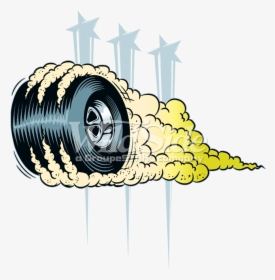 Tire Smoke Png - Smoking Tire Illustration, Transparent Png, Free Download