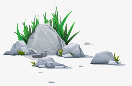 Clip Art Vector Grass - Stone Clipart, HD Png Download, Free Download