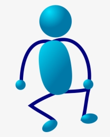 Twerking Stickman - Png Image Blue Stick Figure, Transparent Png, Free Download