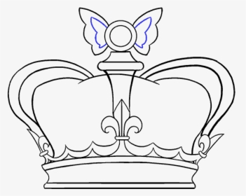How To Draw Crown - Easy Princess Crown Drawing, HD Png Download, Free Download