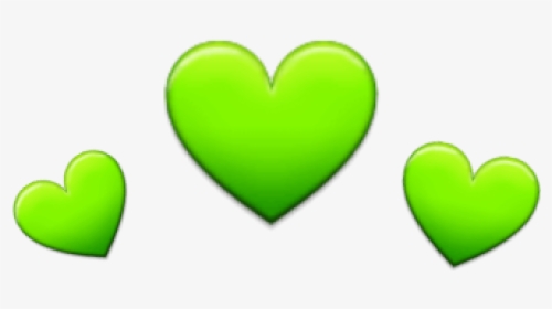 #green #heart #crown #simple #cute #love - Heart, HD Png Download, Free Download