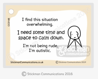 Autistic Overwhelm Card With Plain Pale Orange Border - Hypermobility Spectrum Disorder Mobility Aid, HD Png Download, Free Download