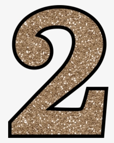 Gold Glitter Number 2, HD Png Download, Free Download