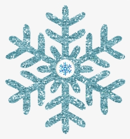 Snowflake Clipart Glitter - Snowflake Cartoon, HD Png Download, Free Download