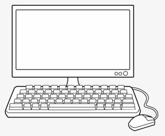 Desktop Drawing Computer - Computer Line Art Transparent, HD Png Download, Free Download