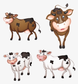 Dairy Clipart Cows Milk - Brown Cow Vector, HD Png Download, Free Download