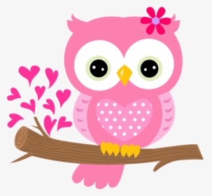 Pink Owl Lovely Hq Image Free Png Clipart - Buhos Para Baby Shower, Transparent Png, Free Download