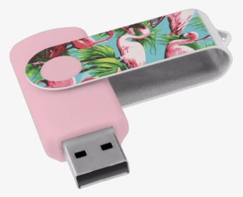 Retro Pink Flamingos Usb Flash Drive - Usb Flash Drive, HD Png Download, Free Download