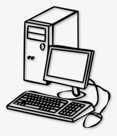 Computer Clipart Hardware - Computer Clipart Black And White, HD Png Download, Free Download