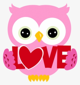Valentines Clipart Owl Free - Valentines Day Owl Clipart, HD Png Download, Free Download