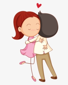 Romance Couple Hug Love Cartoon Png Image High Quality - Boy And Girl Hugging Clipart, Transparent Png, Free Download