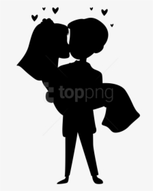 Wedding Couple Silhouette Png - Love Couple Clipart, Transparent Png, Free Download