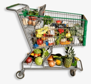 Full Shopping Cart - Grocery Shopping Cart Png, Transparent Png, Free Download