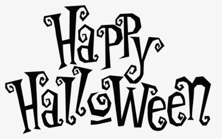 Clip Art Happy Halloween Font - Happy Halloween Clipart Black And White, HD Png Download, Free Download