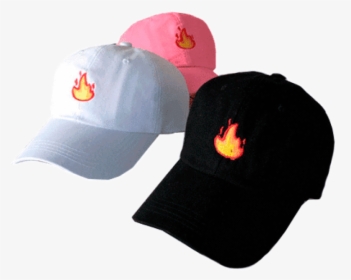 Free Png Download Fire Emoji Embroidery Baseball Cap - Gorra Emoji Del Fuego, Transparent Png, Free Download