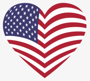 American Flag Clip Art - America Flag Heart Png, Transparent Png, Free Download