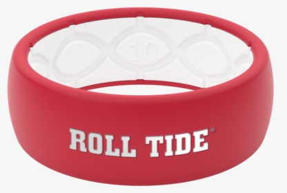 Crimson Alabama Roll Tide Collegiate Silicone Wedding - Groove Ring Alabama, HD Png Download, Free Download