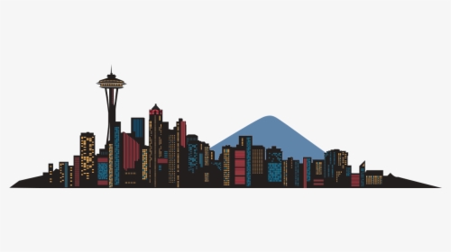 Seattle Skyline Vector , Png Download - Seattle Skyline Vector Free, Transparent Png, Free Download