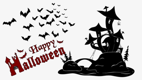 Happy Halloween Png Text , Png Download - Halloween Landscape, Transparent Png, Free Download