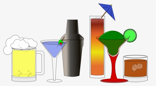 Clip Art Alcoholic Drinks Clipart - Drinks Happy Hour Clip Art, HD Png Download, Free Download