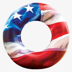 American Flag Swimming Pool Inflatable Floating Tube - Scare Birds Away, HD Png Download, Free Download
