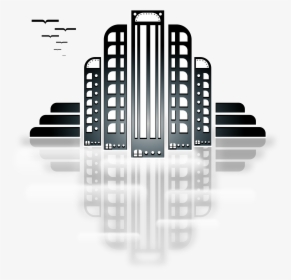 City Art Deco Clip Arts - Art Deco Building Clipart, HD Png Download, Free Download