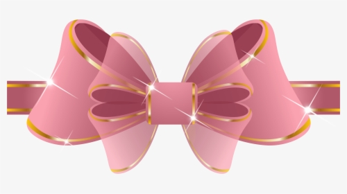 Beautiful Pink Ribbon Png Clipart Image - Transparent Background Pink Bow Png, Png Download, Free Download