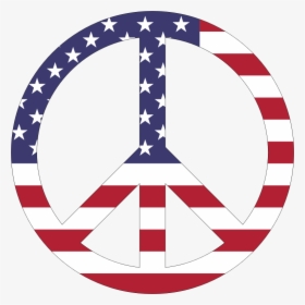 Symmetry,area,symbol - American Flag Peace Sign Transparent, HD Png Download, Free Download
