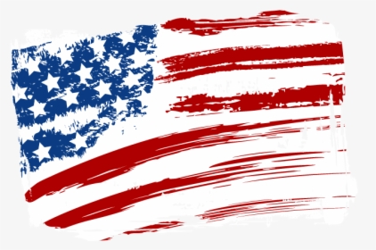 Flag Of The United States Independence Day - Us Flag Painting Png, Transparent Png, Free Download