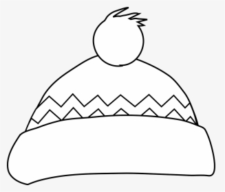 Bobble Cap Hat Winter White Warm - Winter Hat Picture Colouring, HD Png Download, Free Download