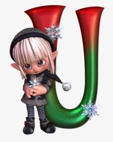 Abecedarios Y Gifs De - Christmas Elf Alphabet Letters, HD Png Download, Free Download