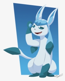 Blue Mammal Cartoon Vertebrate Fictional Character - Glaceon Epic Deviantart, HD Png Download, Free Download