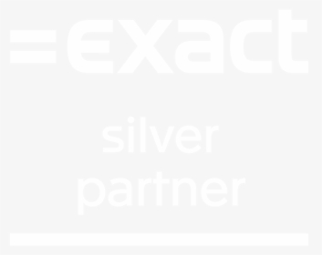 Exact Partner Logos Rgb Silver Partner Reverse White - Exact Online, HD Png Download, Free Download