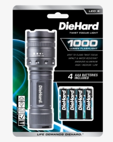 Diehard Twist Focus 1000 Lumen Flashlight - Diehard Twist Focus Flashlight, HD Png Download, Free Download