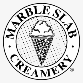 Marble Slab Creamery Logo Black And White - Marble Slab Creamery Logo, HD Png Download, Free Download
