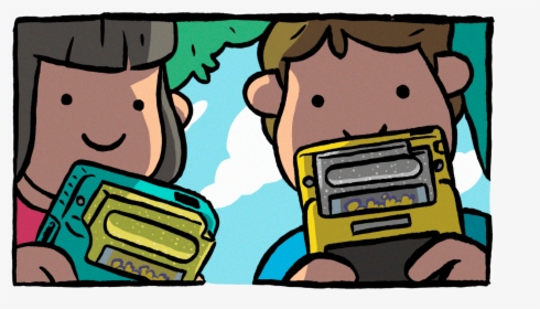 Cover Playing Gameboy - Cartoon, HD Png Download, Free Download
