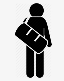 Bag, Barrel, Carrying, Man Icon" 										 Title="bag, - Man In Bus Icon, HD Png Download, Free Download
