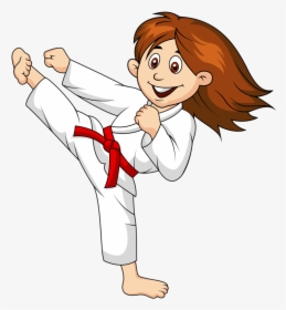 Transparent Karate Chop Clipart - Karate Cartoon, HD Png Download, Free Download