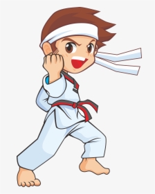 Clipart Boy Karate - Taekwondo Kids Clipart, HD Png Download, Free Download