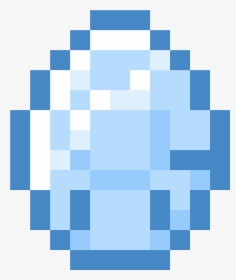 Minecraft Diamond Transparent Background - Minecraft Diamond Pixel Art, HD Png Download, Free Download