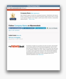 Mynewsdesk, HD Png Download, Free Download