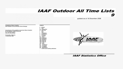 International Association Of Athletics Federations, HD Png Download, Free Download