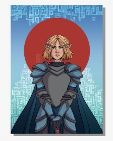 Image Of Armored Zelda Print - Cartoon, HD Png Download, Free Download