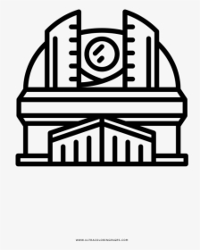 Observatory Coloring Page - Bank Teller Icon, HD Png Download, Free Download